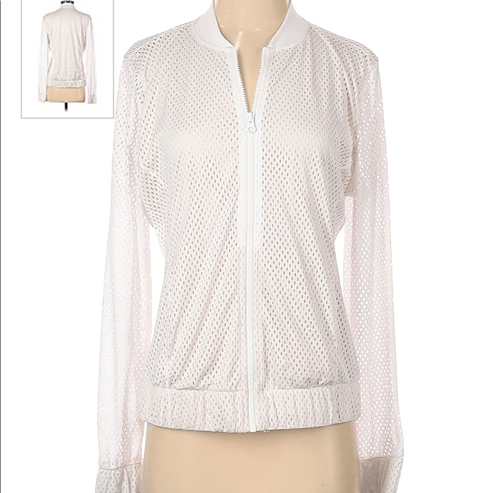 Zella white and nude bomber jacket